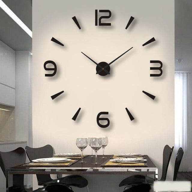 3D Wanduhr rahmenlos