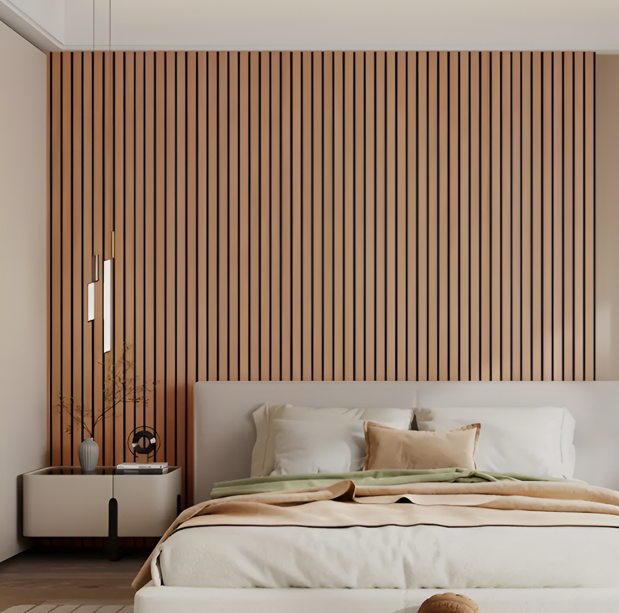 Selbstklebendes 3D-Wandpaneel mit Holzoptik