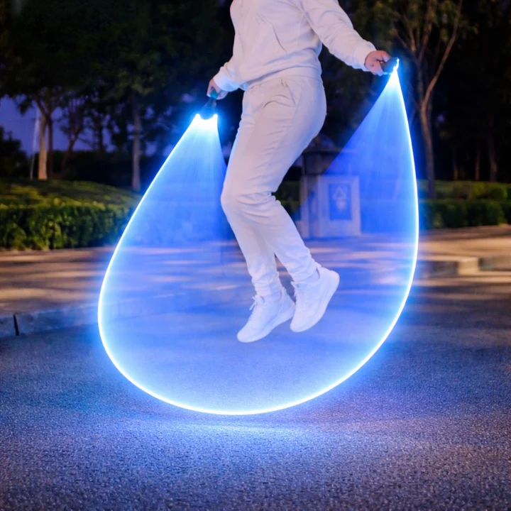 LED-Springseil mit leuchtender Seilbahn – Spaß bei Tag und Nacht