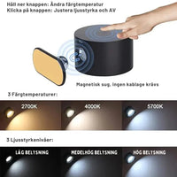 Wiederaufladbare LED-Wandleuchte mit drehbarem Kopf