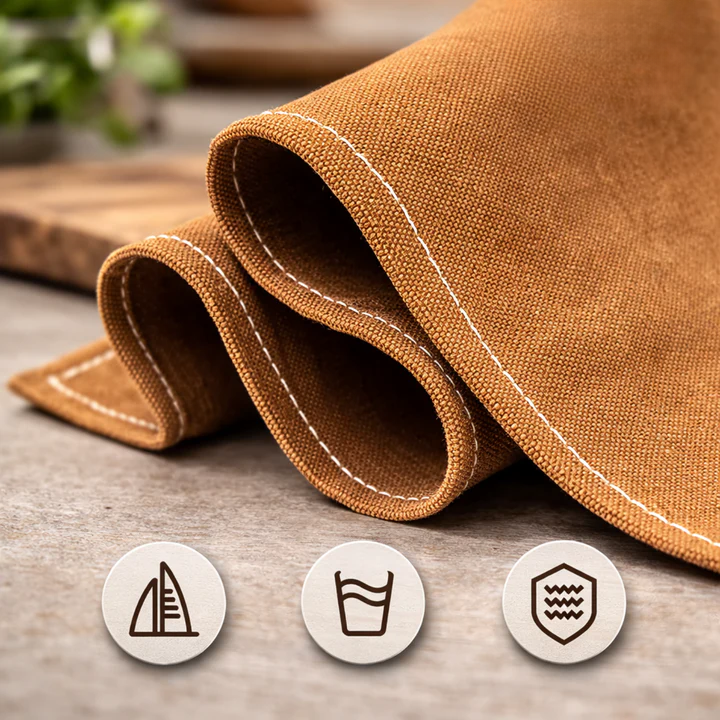 Canvas-Arbeitsschürze mit Kreuzträgern und mehreren Taschen