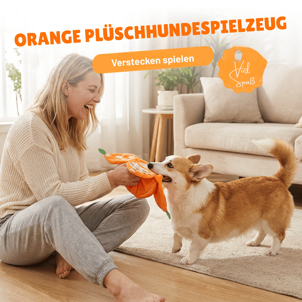 Interaktives Plüsch-Hundespielzeug mit Quietscher – Versteck-Puzzle für Leckerchen