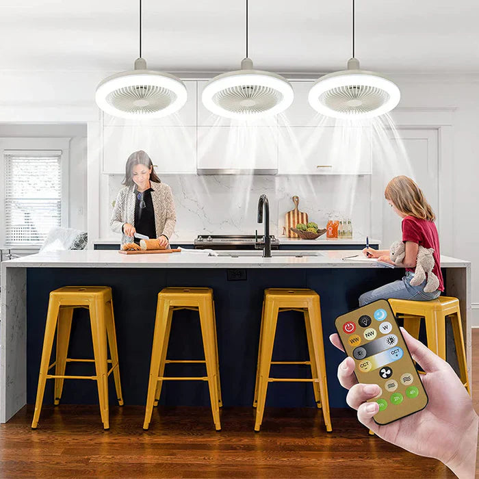 Deckenventilator mit LED-Licht – In jede Lampenfassung einschrauben, inkl. Fernbedienung