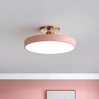 Runde LED-Deckenleuchte mit Messingfassung – Modern & Flach