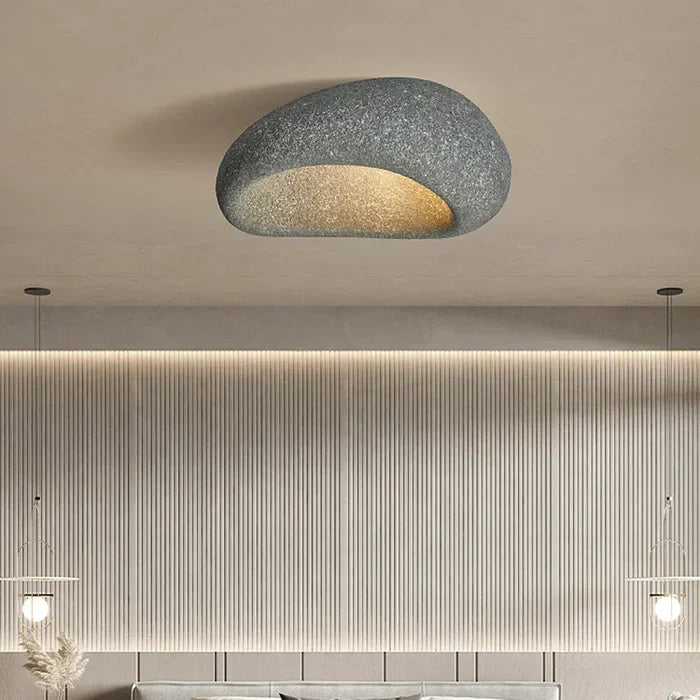 Wabi Sabi Deckenlampe – Sanftes Warmlichts im Naturstein-Look