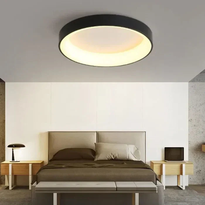 Runde LED-Deckenlampe – Skandinavisches Design, Warmweiß