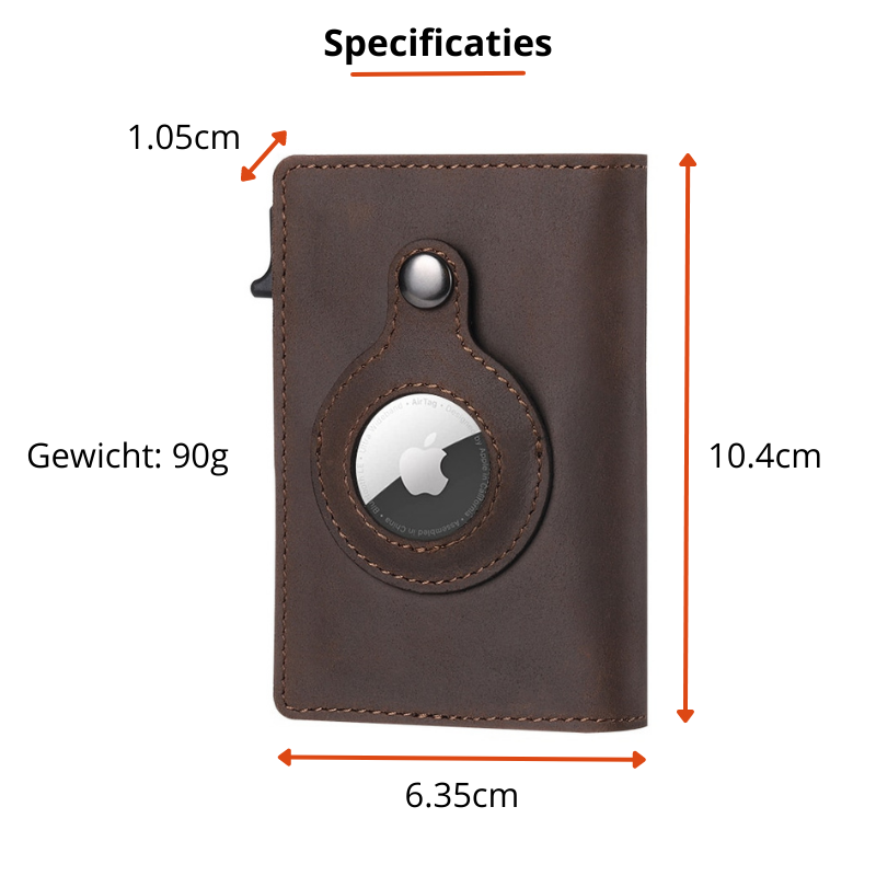 Schlanker Kartenhalter mit integriertem AirTag-Fach
