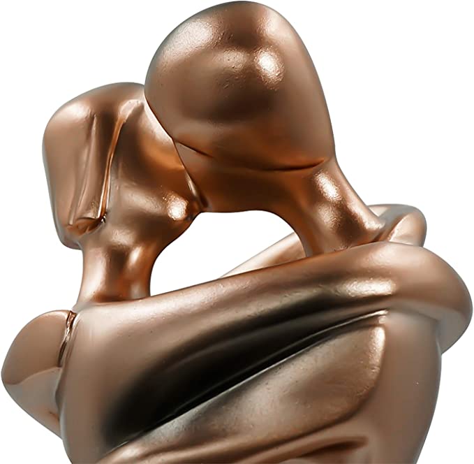 Umarmungs-Skulptur Paar Bronze – Dekorative Figur für Zuhause