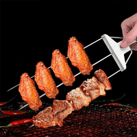 Grillspieß-Set mit Abstreifer (3er-Set)