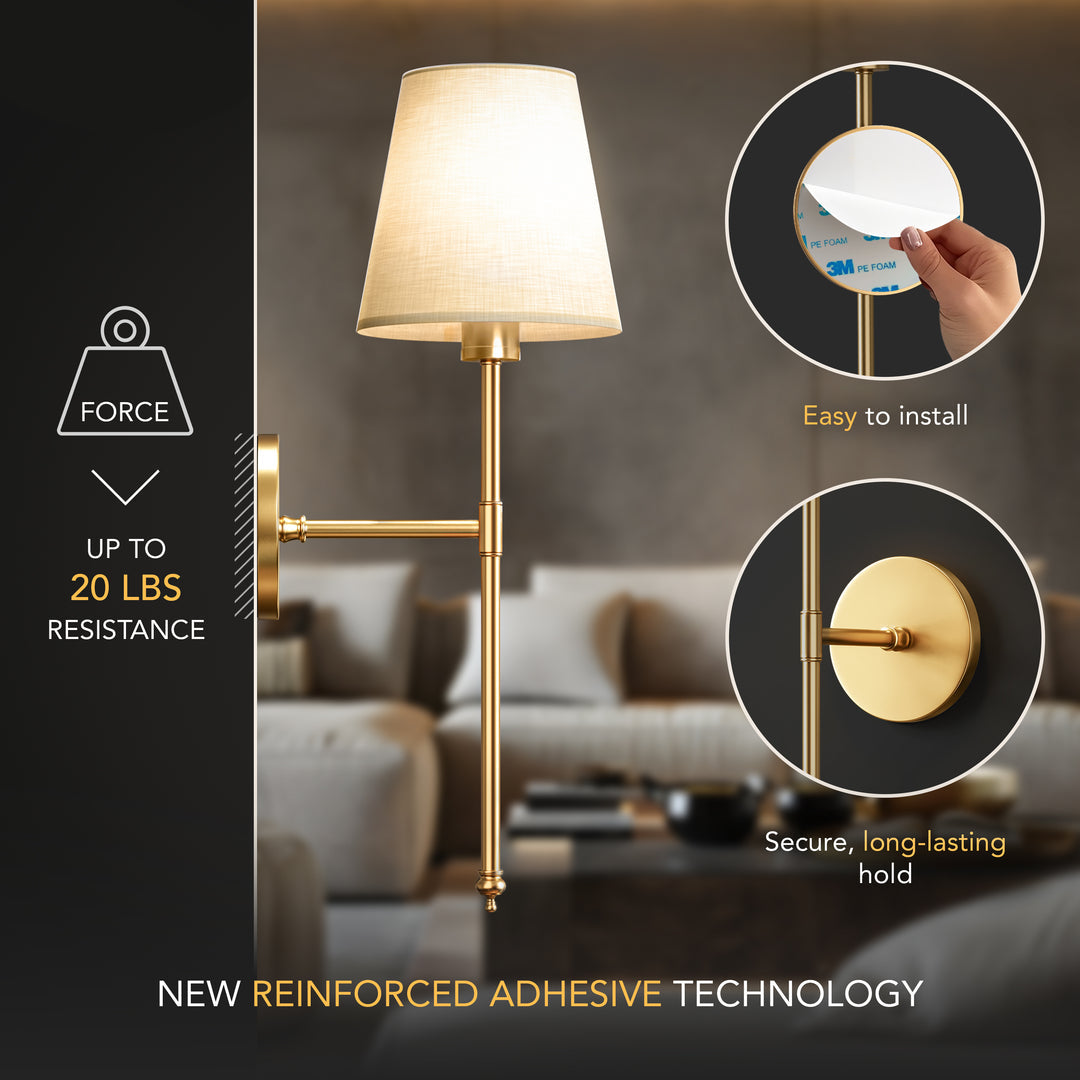 Kabellose Wandlampe mit Fernbedienung – Ohne Bohren