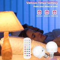 Wiederaufladbare RGB-LED-Lampe E27 mit Fernbedienung – Keine Verkabelung nötig