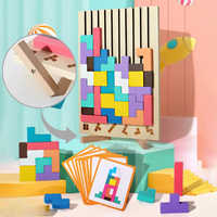Holz-Tetris-Puzzle – Buntes Bauspiel ab 5 Jahren