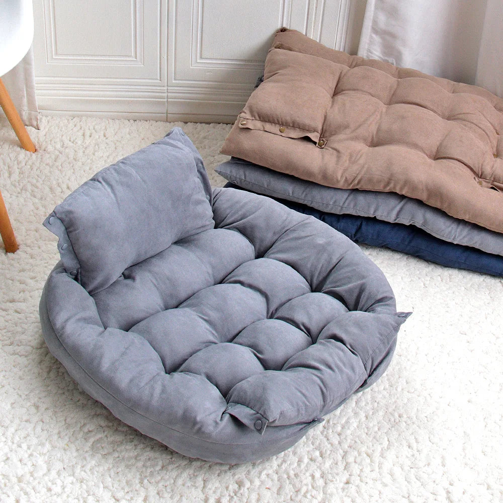 3-in-1 Haustierbett – Sofa, Matte oder Schlafhöhle
