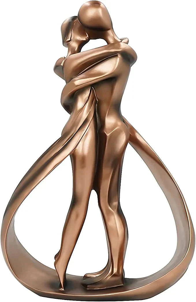 Umarmungs-Skulptur Paar Bronze – Dekorative Figur für Zuhause