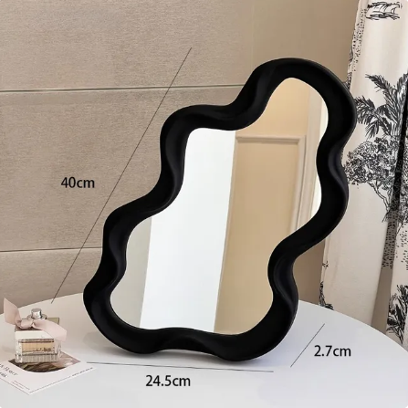 Dekospiegel mit Wellenrahmen – 40 cm