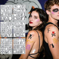 Temporäre Tattoo-Marker Set – 10 Farben mit Pinselspitze