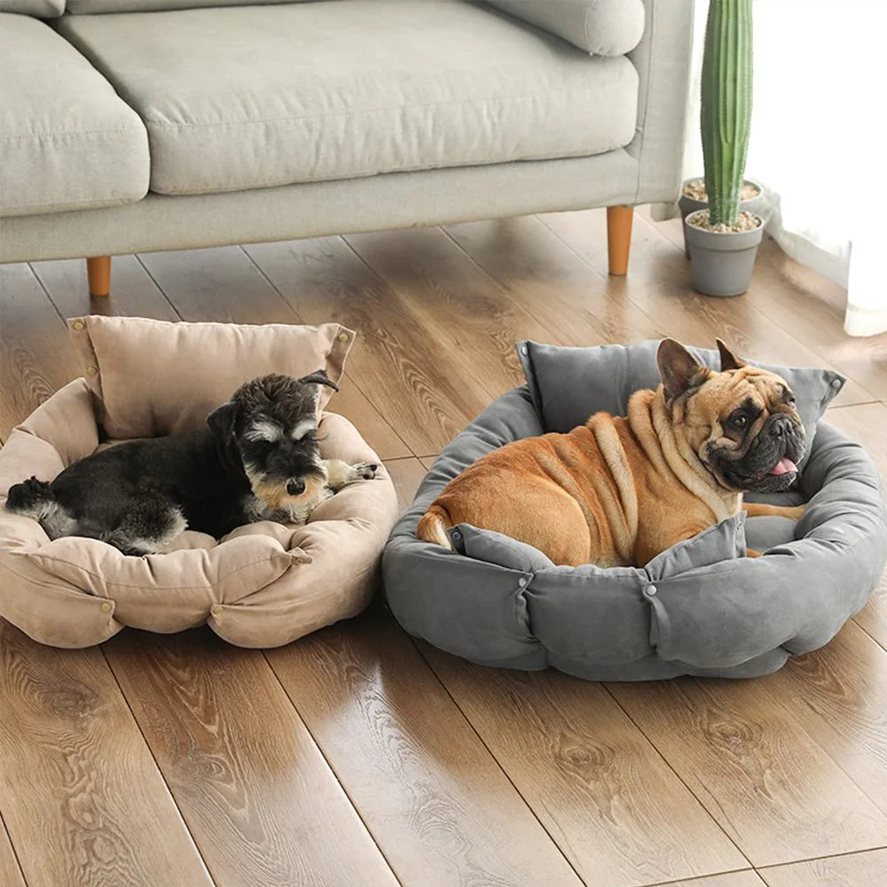3-in-1 Haustierbett – Sofa, Matte oder Schlafhöhle
