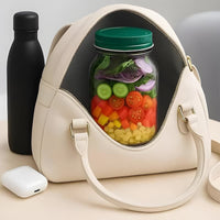 Glas-Salatbehälter mit Deckel – Frische Zutaten, kein matschiger Salat