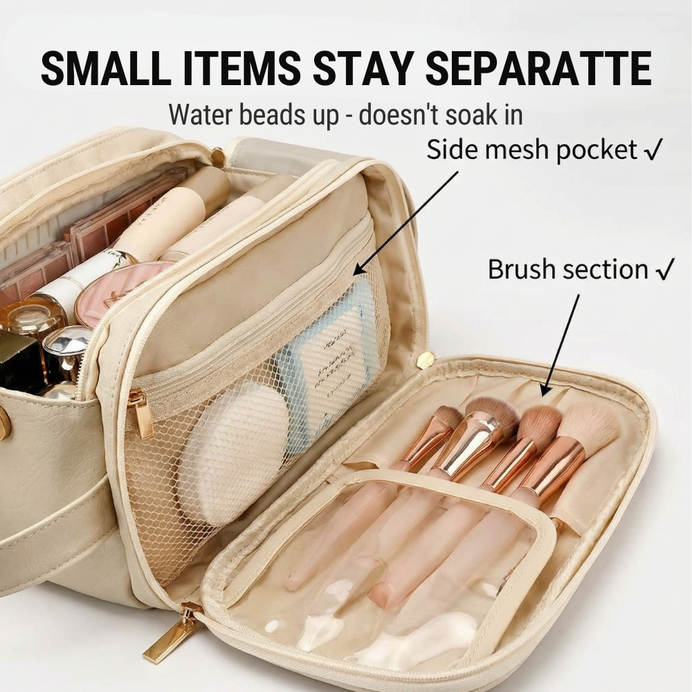 Make-up-Organizer – Flach Aufklappbar, Fasst 25+ Produkte