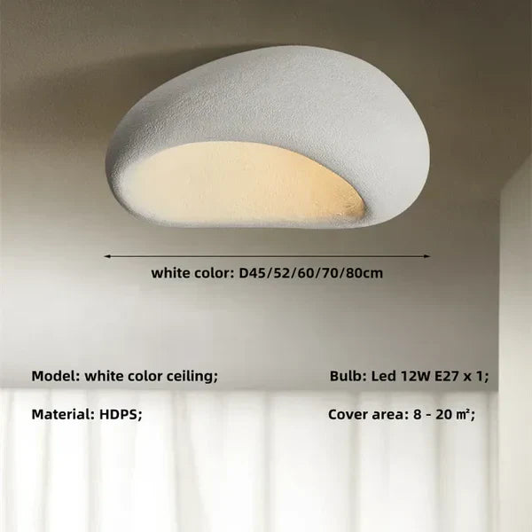 Wabi Sabi Deckenlampe – Sanftes Warmlichts im Naturstein-Look