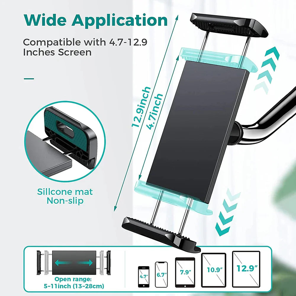 Flexibler Schwanenhals-Tabletständer mit Tischklemme – 4,7 bis 12,9 Zoll