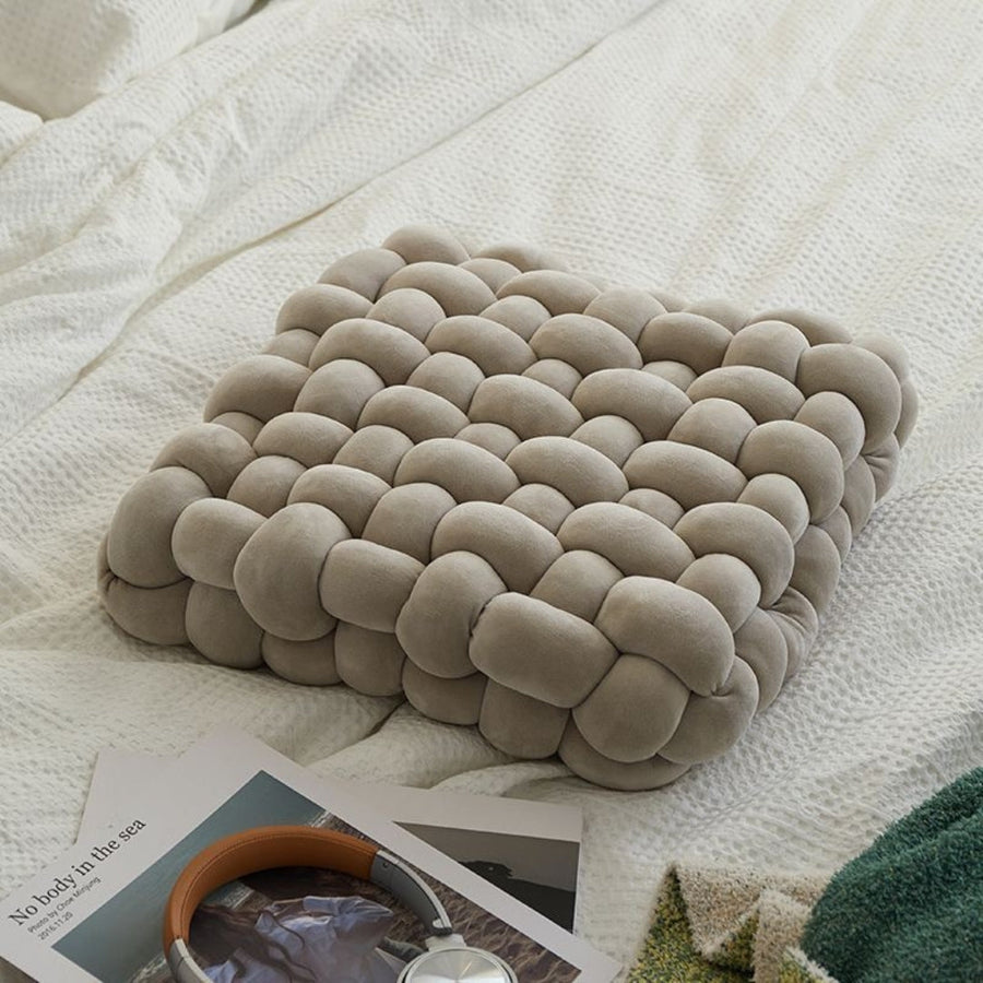 Gewebtes Knotkissen – Weiches Sitzkissen für Wohnzimmer & Schlafzimmer