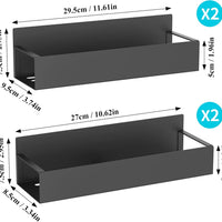 Magnetisches Gewürzregal-Set mit 4 Teilen – Pulverbeschichtetes Metall