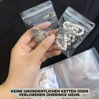 Schmuck-Organizer-Buch mit 30 transparenten Taschen