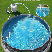 Solar-Poolbrunnen mit RGB-LED-Licht – Doppelbogen, Fernbedienung