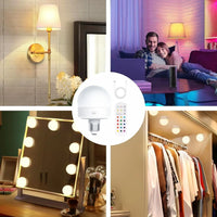 Wiederaufladbare RGB-LED-Lampe E27 mit Fernbedienung – Keine Verkabelung nötig