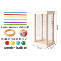Holz-Kugelturm-Spiel – Konzentration & Feinmotorik
