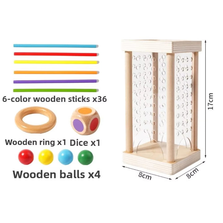 Holz-Kugelturm-Spiel – Konzentration & Feinmotorik