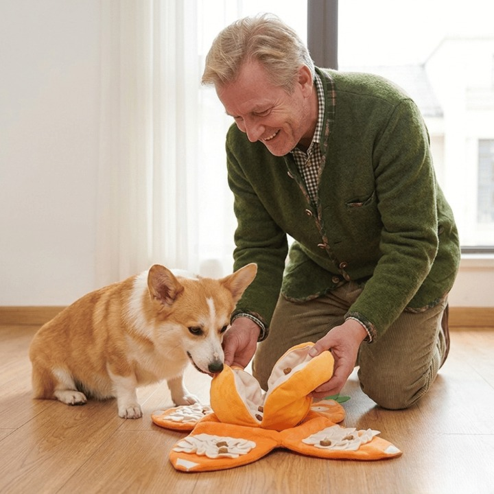 Interaktives Plüsch-Hundespielzeug mit Quietscher – Versteck-Puzzle für Leckerchen