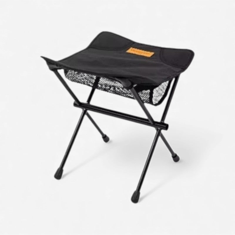 Klappbarer Campinghocker – Tragbarer Outdoor-Sitz mit Netzablage