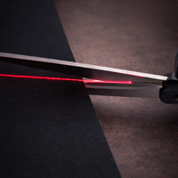 Stoffschere mit integrierter Laserführung für gerade Schnitte