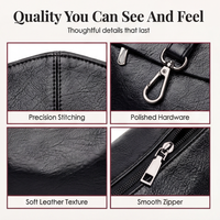 Weiche Kunstleder-Crossbody-Bag – 3 Fächer