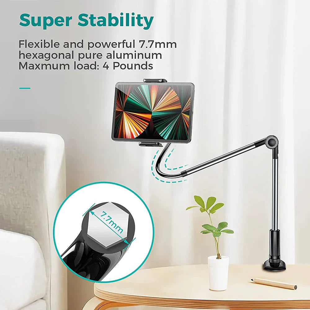 Flexibler Schwanenhals-Tabletständer mit Tischklemme – 4,7 bis 12,9 Zoll