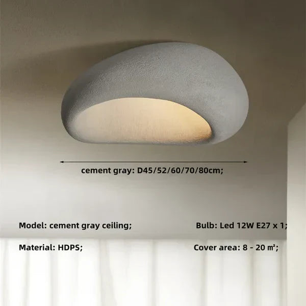 Wabi Sabi Deckenlampe – Sanftes Warmlichts im Naturstein-Look