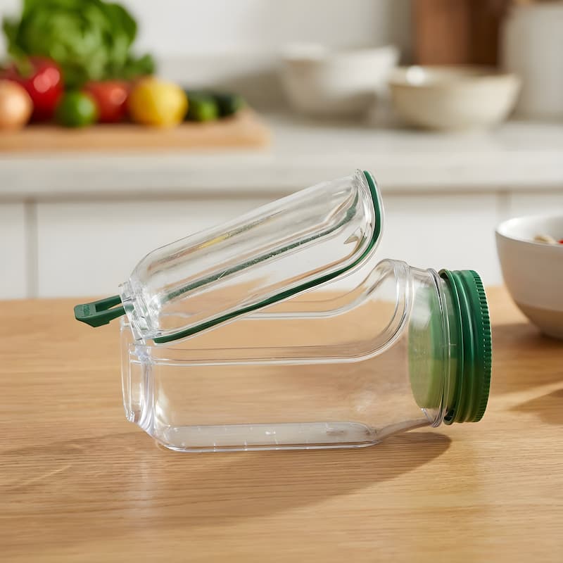 Glas-Salatbehälter mit Deckel – Frische Zutaten, kein matschiger Salat