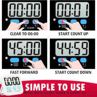 Digitaler Küchentimer mit großem Display – 2er-Set
