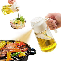 2-in-1 Ölsprühflasche & Ausgießer – 470 ml Glas