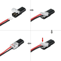 2-polige Schnellverbinder für Kabel – Ohne Abisolieren – 50-teiliges Set