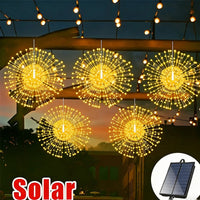 Solar-Feuerwerkslichter – Automatische LED-Dekoration für den Außenbereich