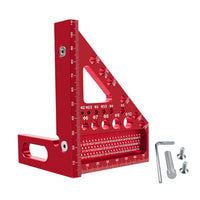 Aluminium Woodworking Square with Drill Guide Holes – 90° and 45°