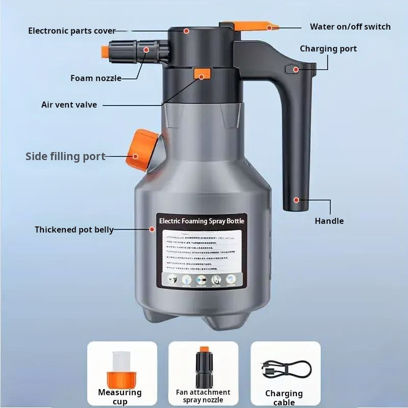 Elektrische Schaumsprühflasche – Kabelloser Schaumsprüher für die Autowäsche