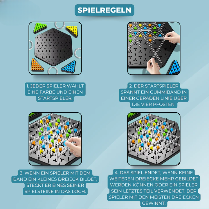 Strategie-Dreieckspiel – Dreiecke bilden, das Spielfeld dominieren