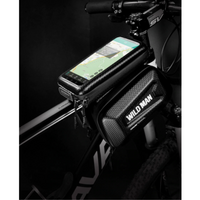 Fahrrad-Rahmentasche mit Handy-Fenster – Wasserdichtes Hardcase