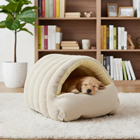 Haustierhöhle mit Plüschfutter – Warmes Kuschelbett für Katzen & Hunde