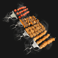 Grillspieß-Set mit Abstreifer (3er-Set)