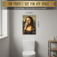 Badezimmer-Leinwandbild – Humorvoller Renaissance-Damen-Druck